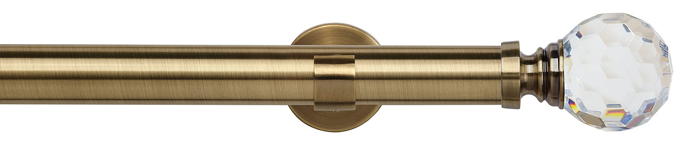 Speedy 35mm Poles Apart IDC Metal Eyelet Pole Antique Brass, Acrylic Ball