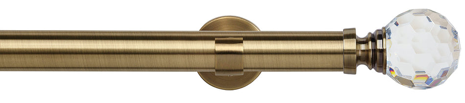 Speedy 35mm Poles Apart IDC Metal Eyelet Pole Antique Brass, Acrylic Ball