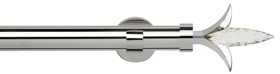 Speedy 35mm Poles Apart IDC Metal Eyelet Pole Chrome, Fleur de Lys