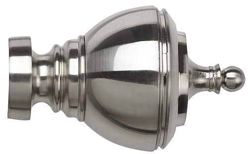 Speedy Poles Apart 35mm Pole Finials Satin Silver, Vienna