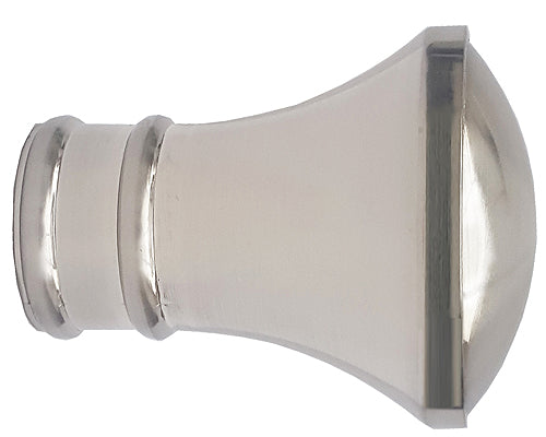 Speedy Poles Apart 35mm Pole Finials Satin Silver, Trumpet
