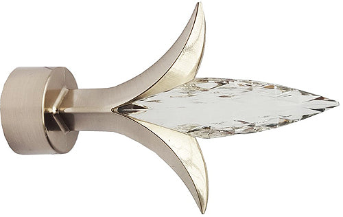 Speedy Poles Apart 35mm Pole Finials Satin Silver, Fleur de Lys