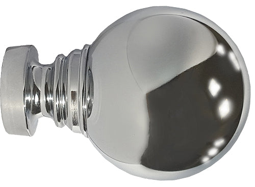 Speedy Poles Apart 35mm Pole Finials Chrome, Globe