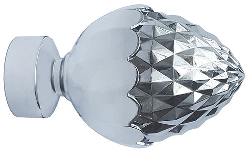 Speedy Poles Apart 35mm Pole Finials Chrome, Acorn