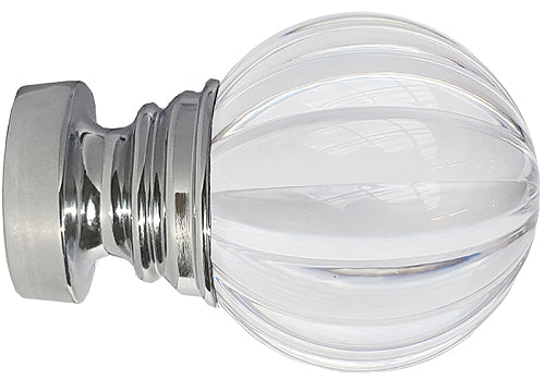 Speedy Poles Apart 35mm Pole Finials Chrome, Segmented Ball
