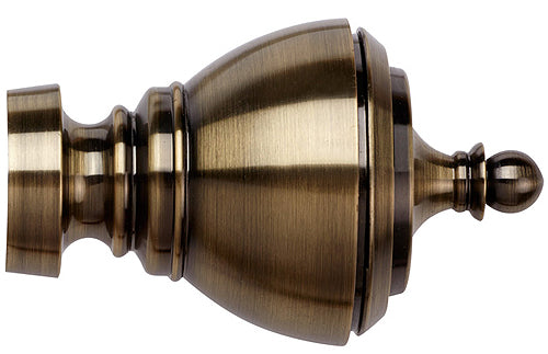 Speedy Poles Apart 35mm Pole Finials Antique Brass, Vienna