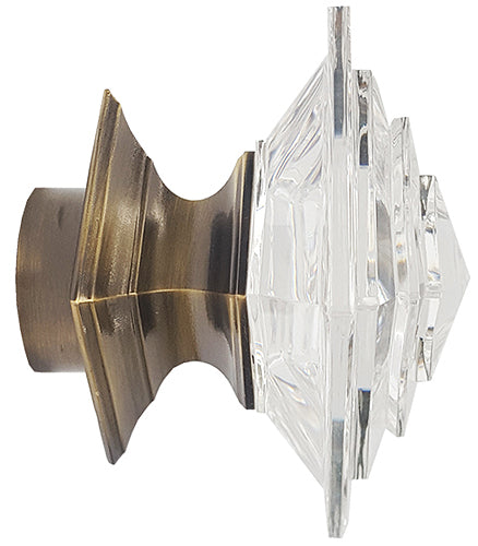 Speedy Poles Apart 35mm Pole Finials Antique Brass, Luxe Aztec