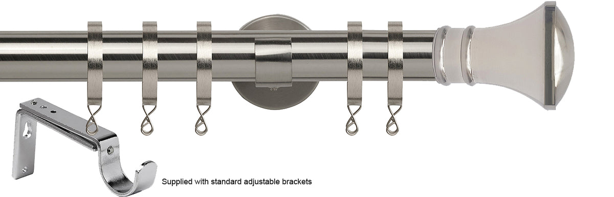 Speedy 35mm Poles Apart Metal Pole Standard Satin Silver Trumpet