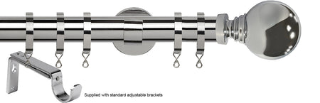 Speedy 35mm Poles Apart Metal Pole Standard Chrome Globe