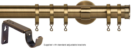 Speedy 35mm Poles Apart Metal Pole Standard Antique Brass End Cap
