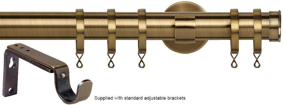 Speedy 35mm Poles Apart Metal Pole Standard Antique Brass End Cap