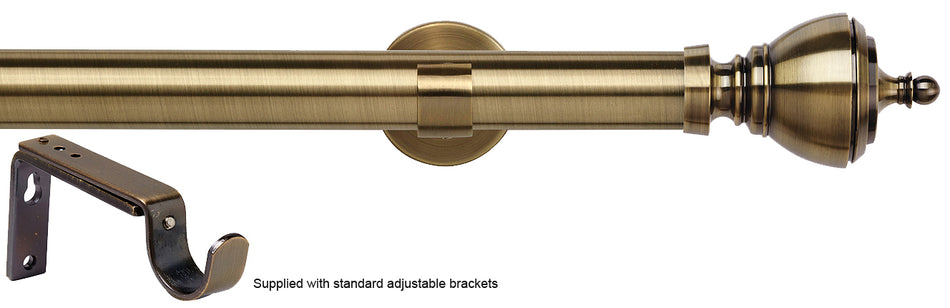 Speedy 35mm Eyelet Standard Pole, Antique Brass, Vienna