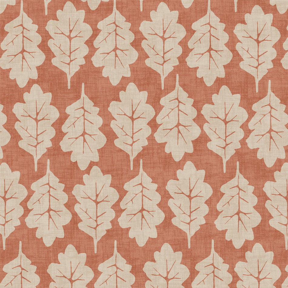 Iliv Imprint Oak Leaf Paprika Fabric