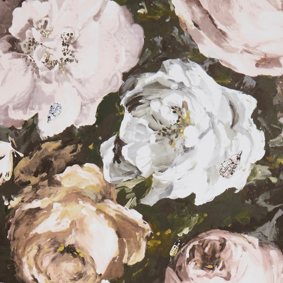 Clarke & Clarke Botanica Floretta Blush/Charcoal Wallpaper