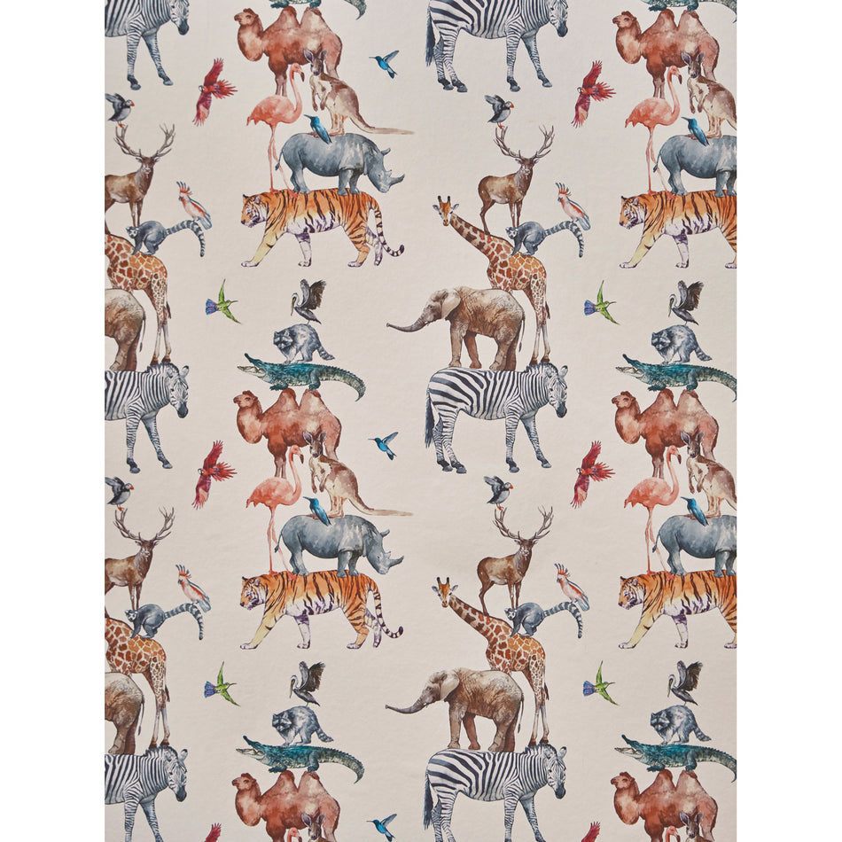 Prestigious Textiles Big Adventure Animal Tower Rainbow Wallpaper