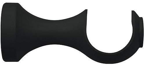 Renaissance Natur Shades 35mm Wood Curtain Pole Bracket, Coal Black