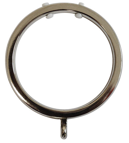 Jones Esquire 50mm Curtain Pole Rings, Polished Nickel