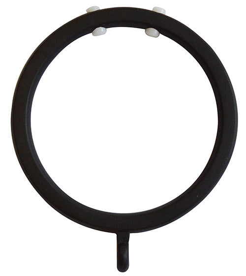 Jones Esquire 50mm Curtain Pole Rings, Carbon Black
