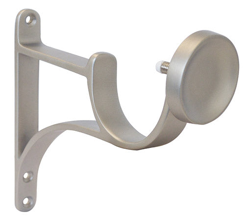 Jones Esquire 50mm End Support Bracket, Brushed Nickel