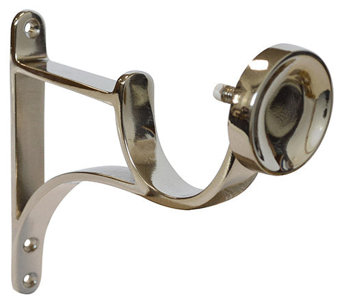 Jones Esquire 50mm End Support Bracket, Polished Nickel