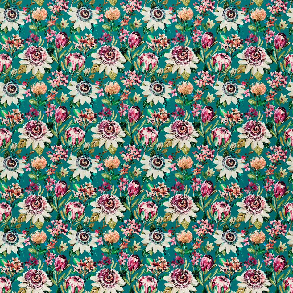 Studio G Amazonia Paradise Teal Velvet Fabric