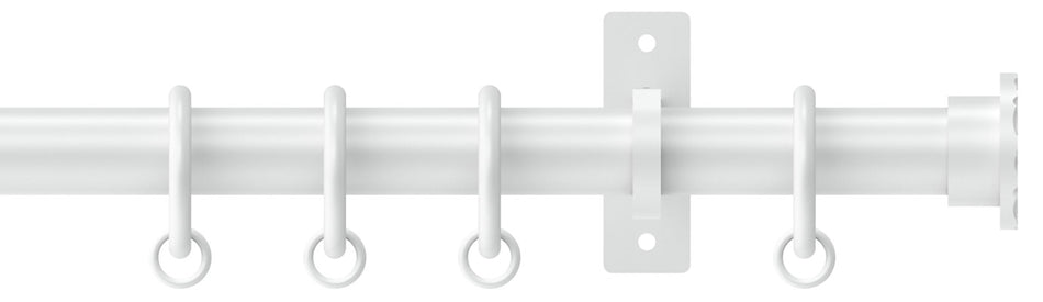 Arc 25mm Metal Pole China White, Hammered Disc