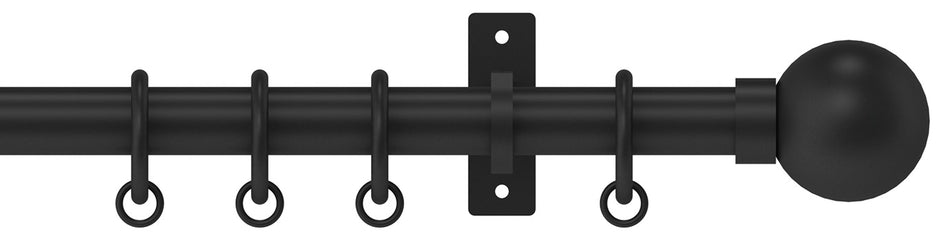 Arc 25mm Metal Pole Soft Black, Ball