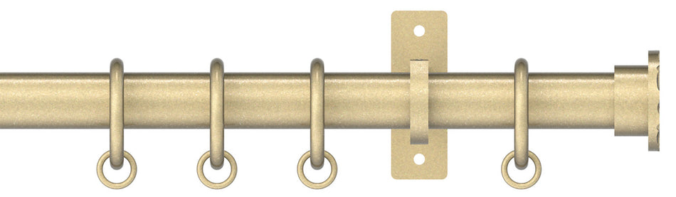 Arc 25mm Metal Pole Soft Brass, Hammered Disc