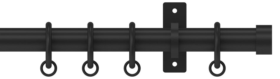Arc 25mm Metal Pole Soft Black, Stud