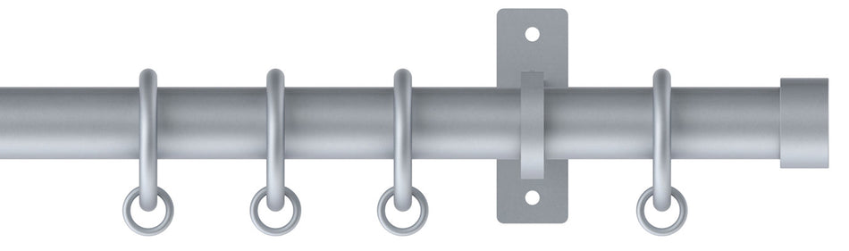 Arc 25mm Metal Pole Soft Silver, Stud
