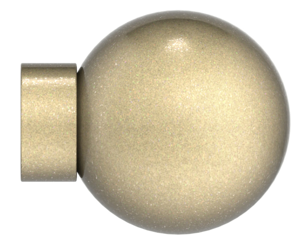 Arc 25mm Finial only, Ball, Soft Brass