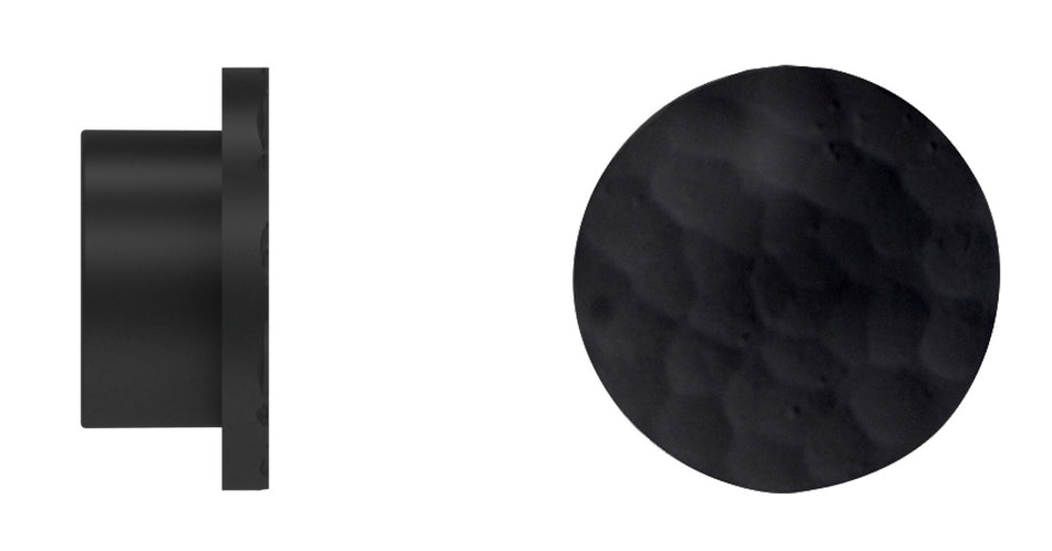 Arc 25mm Finial only, Hammered Disc, Soft Black