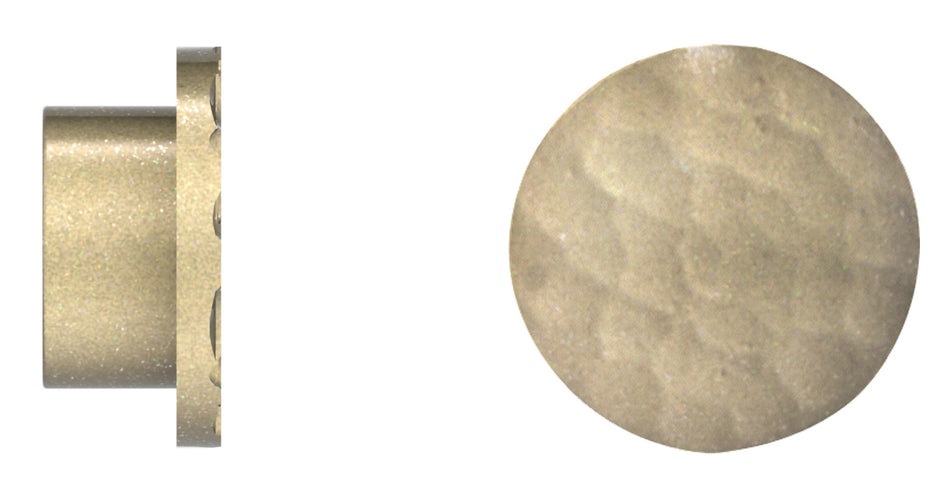 Arc 25mm Finial only, Hammered Disc, Soft Brass