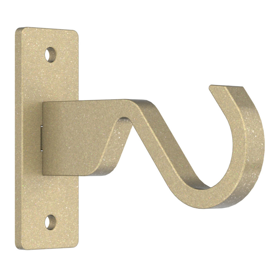 Arc 25mm Metal End Bracket, Soft Brass