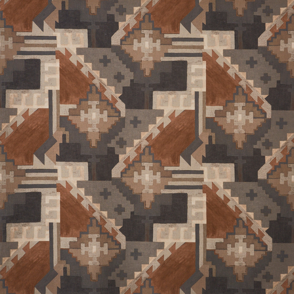 Prestigious Textiles Inca Trail Machu Picchu Umber Fabric