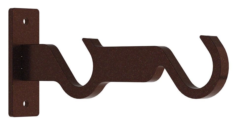 Arc 25mm Metal Double End Bracket, Bronze