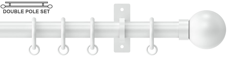 Arc 25mm Metal Double Pole China White, Ball