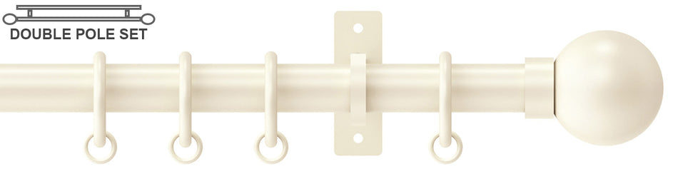 Arc 25mm Metal Double Pole Linen, Ball