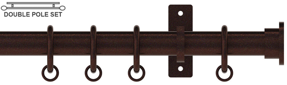 Arc 25mm Metal Double Pole Bronze, Disc