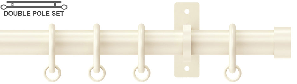 Arc 25mm Metal Double Pole Linen, Stud