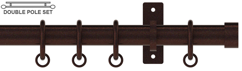 Arc 25mm Metal Double Pole Bronze, Stud