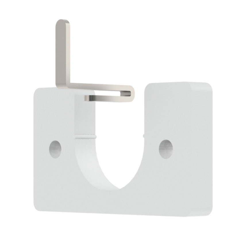 Arc 25mm Metal Recess Bracket, China White