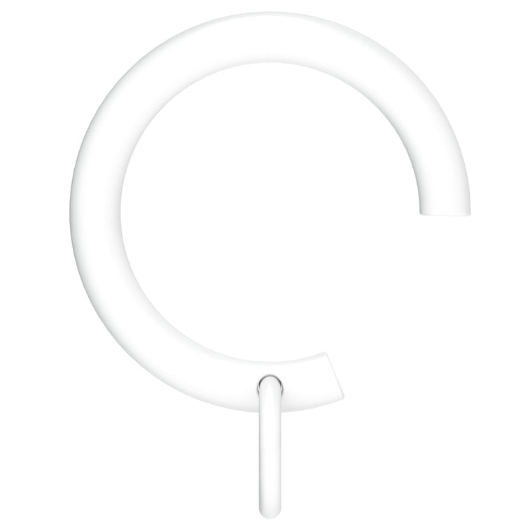 Arc 25mm Passing Curtain Rings, China White