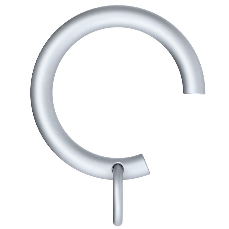 Arc 25mm Passing Curtain Rings, Soft Silver
