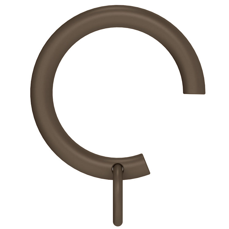 Arc 25mm Passing Curtain Rings, Mocha