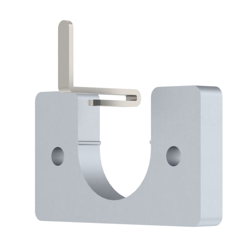Arc 25mm Metal Recess Bracket, Soft Silver