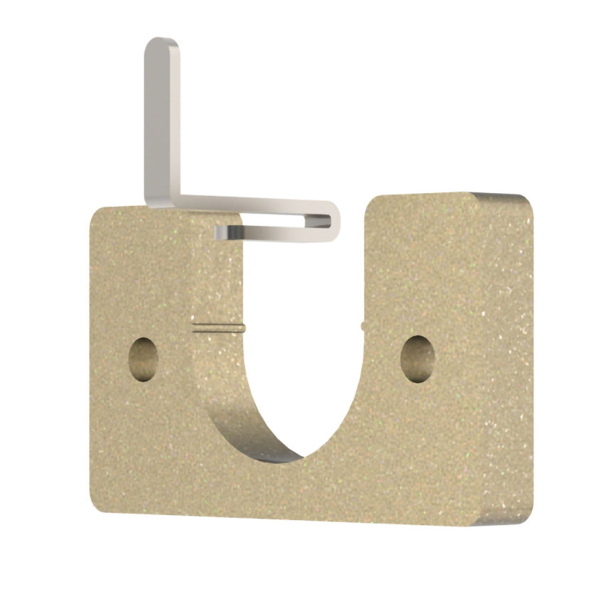 Arc 25mm Metal Recess Bracket, Soft Brass