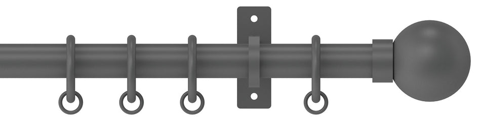 Arc 25mm Metal Bay Window Pole, Lead, Ball