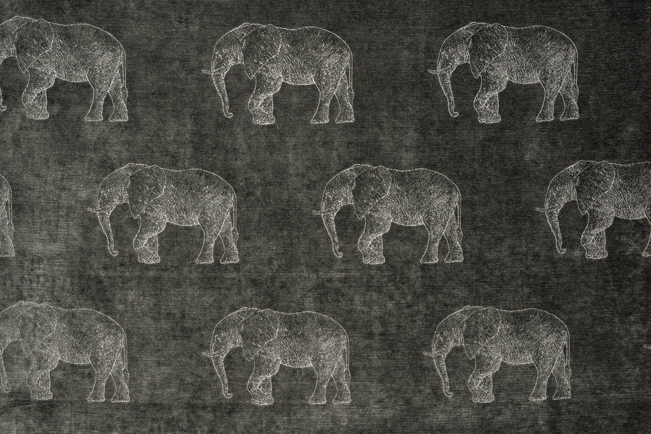 Porter & Stone Serengeti Elephant Grey Fabric