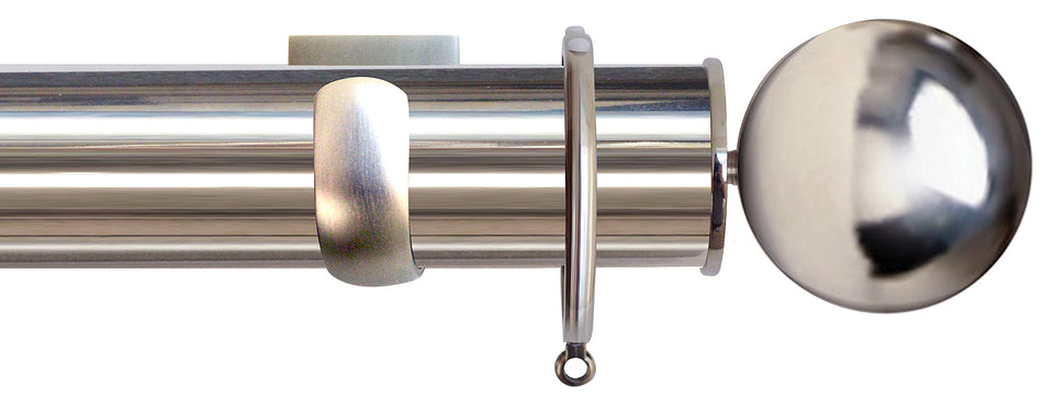 Jones Esquire 50mm Pole Polished Nickel, Square, Sphere